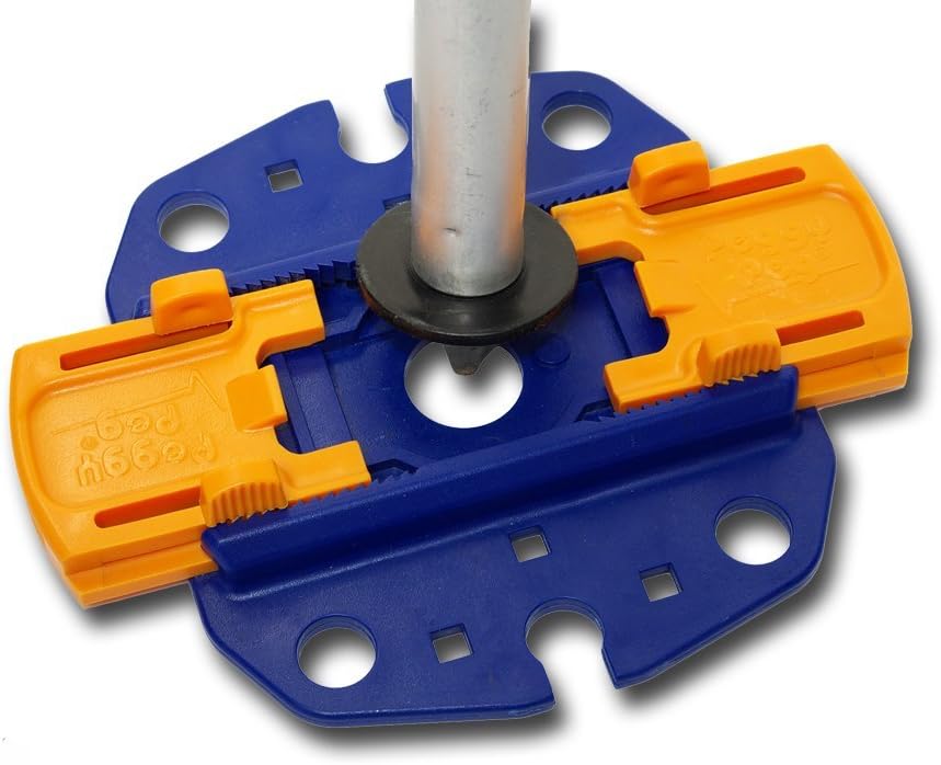 Peggy Peg Fix & Go/Peg & Stop Markisenset Schraubhering normal 20 cm, 12er Set Bundle mit Schraubher