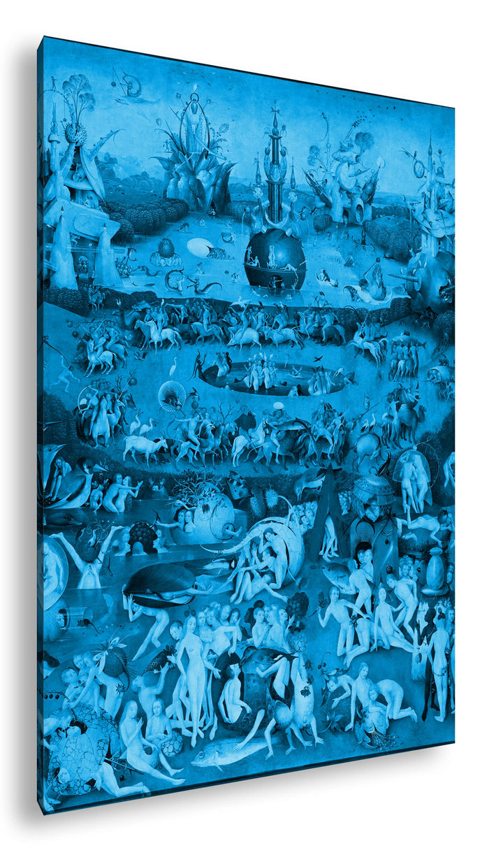 deyoli Garten der Irdischen Gelüste Format: 80x60 Effekt: Monocrome Blau als Leinwandbild, Motiv fer