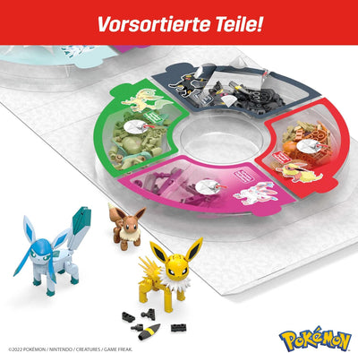 MEGA POKÉMON Evoli - Evolitionsset, 9 voll bewegliche Figuren zum Zusammenbauen aller Stufen, für Ki