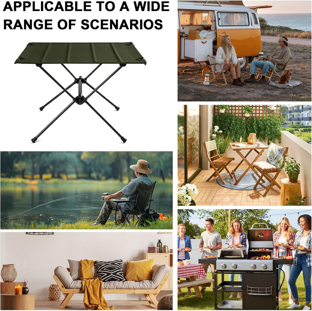 Klappbarer Campingtisch Ultraleicht und stabil, Tragbarer Outdoor Tisch mit praktischer Tragetasche,