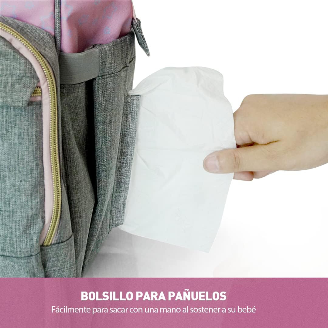 Wasserdichte Tasche für Kinderwagen, mit tragbarer Wickelunterlage, multifunktionaler Rucksack für K