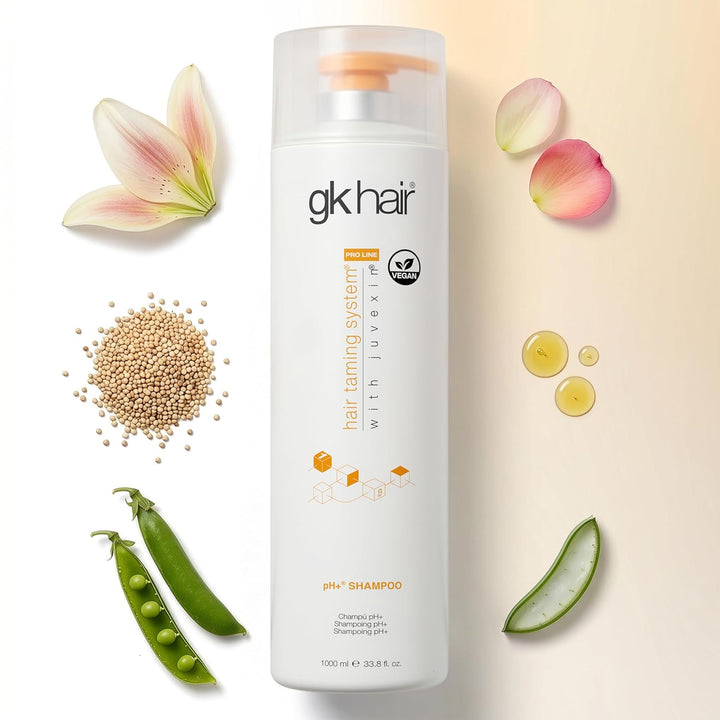 GK HAIR Clarifying Shampoo 1000ml - pH + Pre-Treatment Sulphate-Free Shampoo for Deep Cleansing Elim