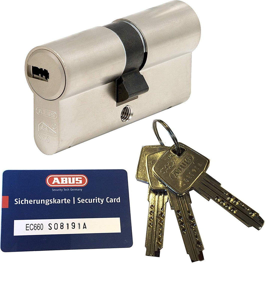 ABUS EC660 Profil-Doppelzylinder Länge (a/b) 45/50mm (c=95mm) mit 3 Schlüssel, mit Sicherungskarte