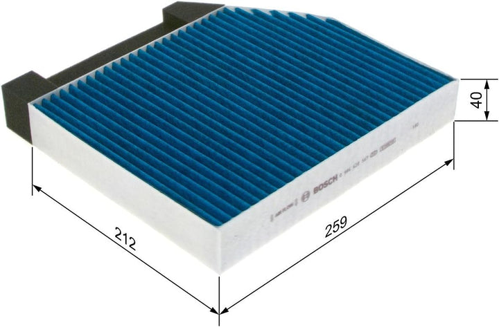 Bosch A8567 - Innenraumfilter FILTER+pro antibakteriell, wirksam gegen übel riechende Gase, Viren, S
