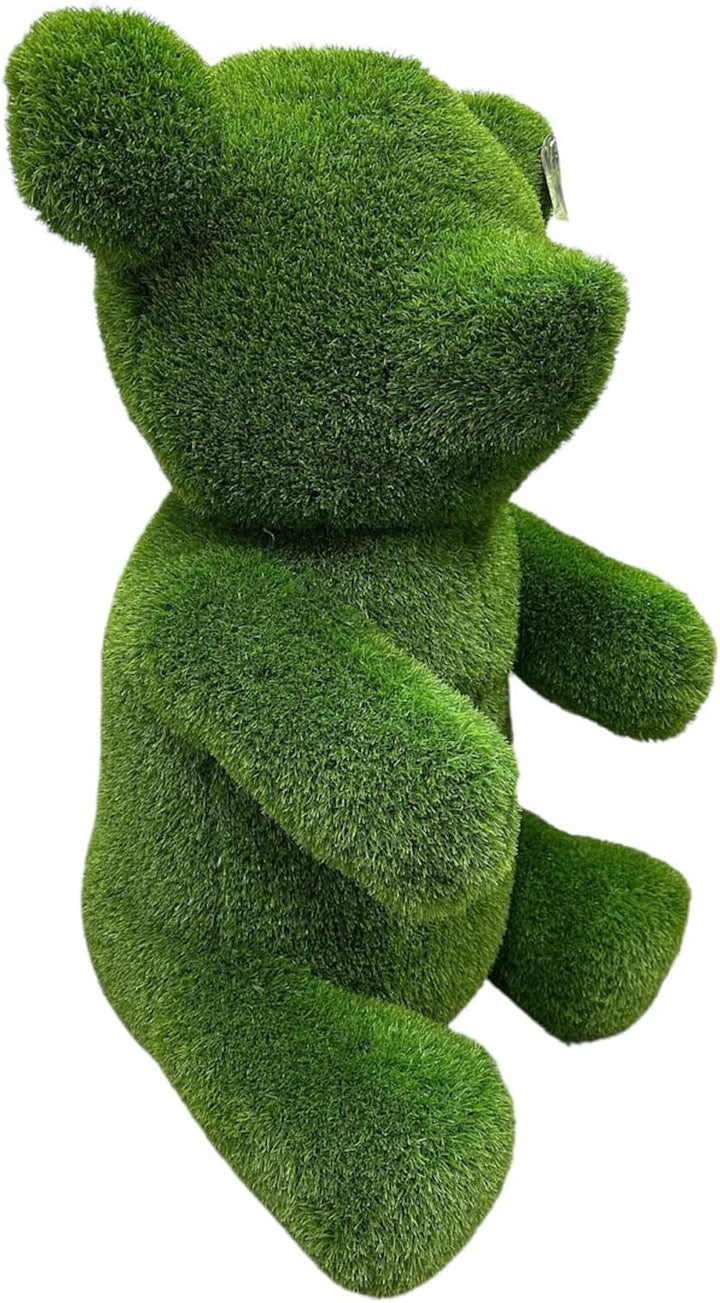 Innovative Kunstwerk Figuren aus Kunstrasen Bär Bear Teddybär Bärchen Gartendekoration Deko (Sittin