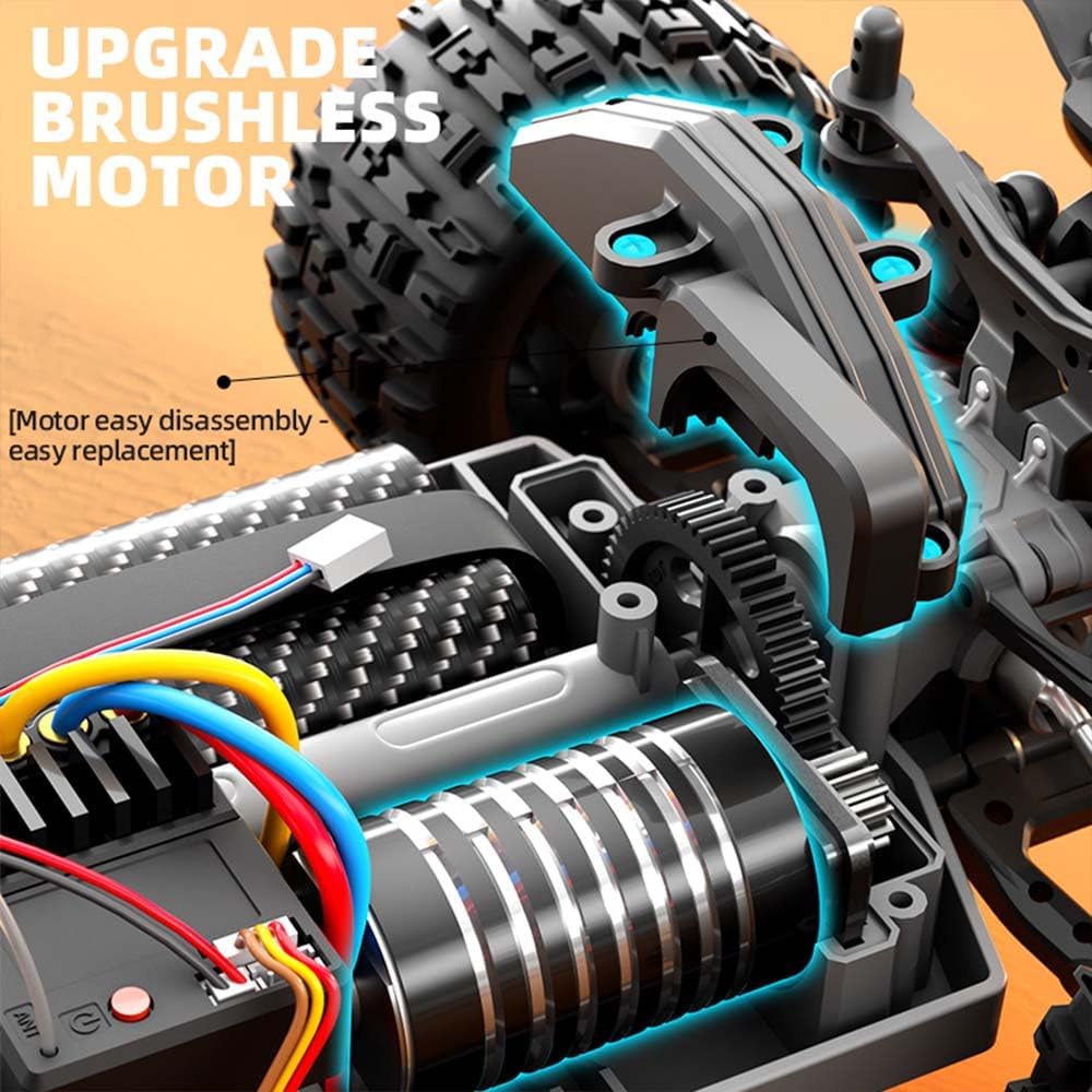 X-Verse SG118MAX 1:18 Ferngesteuertes Auto, 60KM/H RC Hohe Geschwindigkeit Wasserdichtes Offroad mit
