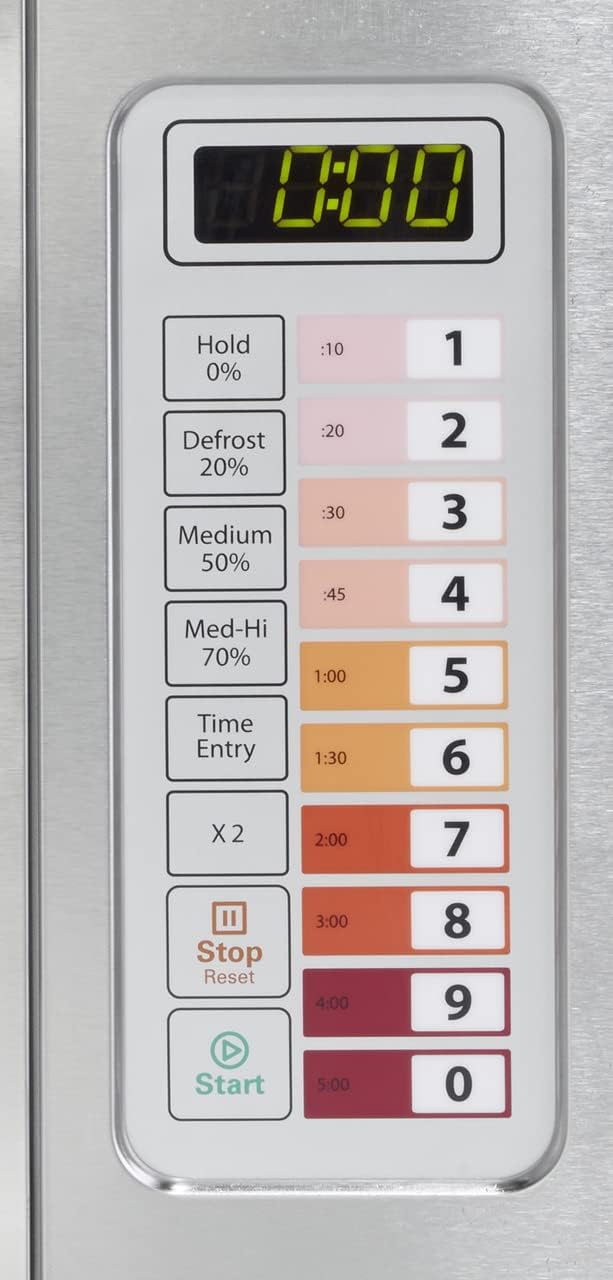 METRO Professional Mikrowelle GMW1125, Edelstahl, 51.1 x 43.2 x 31.1 cm, 25 L, 100 Programme, 60-Min