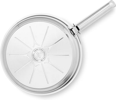 Fissler Steelux Pro / Edelstahl-Pfanne (Ø 28 cm) Bratpfanne-unbeschichtet, scharfes anbraten – Induk