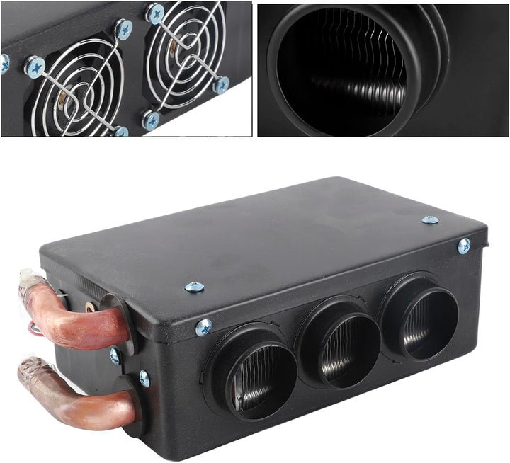 Heizlüfter 12V,12V Kabinenheizung,Autoentfroster,12V 50W Autoheizung 3-Loch Tragbar Winter Schnell H