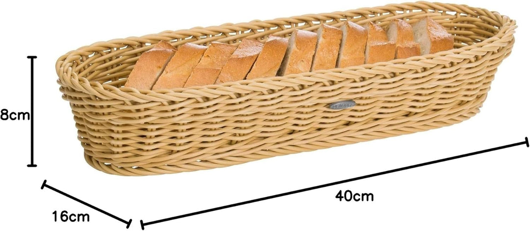 Westmark Mehrzweck-/Baguettekorb, geeignet für Hotel und Gastronomie, Oval, ca. 40 x 16 x8 cm, Synth