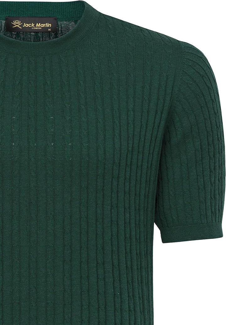 Jack Martin - Strick-T-Shirt mit Webmuster - Herren-Strickhemden S Grün, S Grün