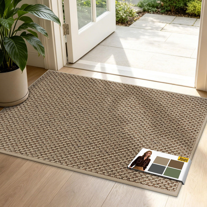 JSEI Fussmatte Innen 60 x 90 cm, Schmutzfangmatte rutschfest waschbar, Türmatte für Haustür Flur Ein
