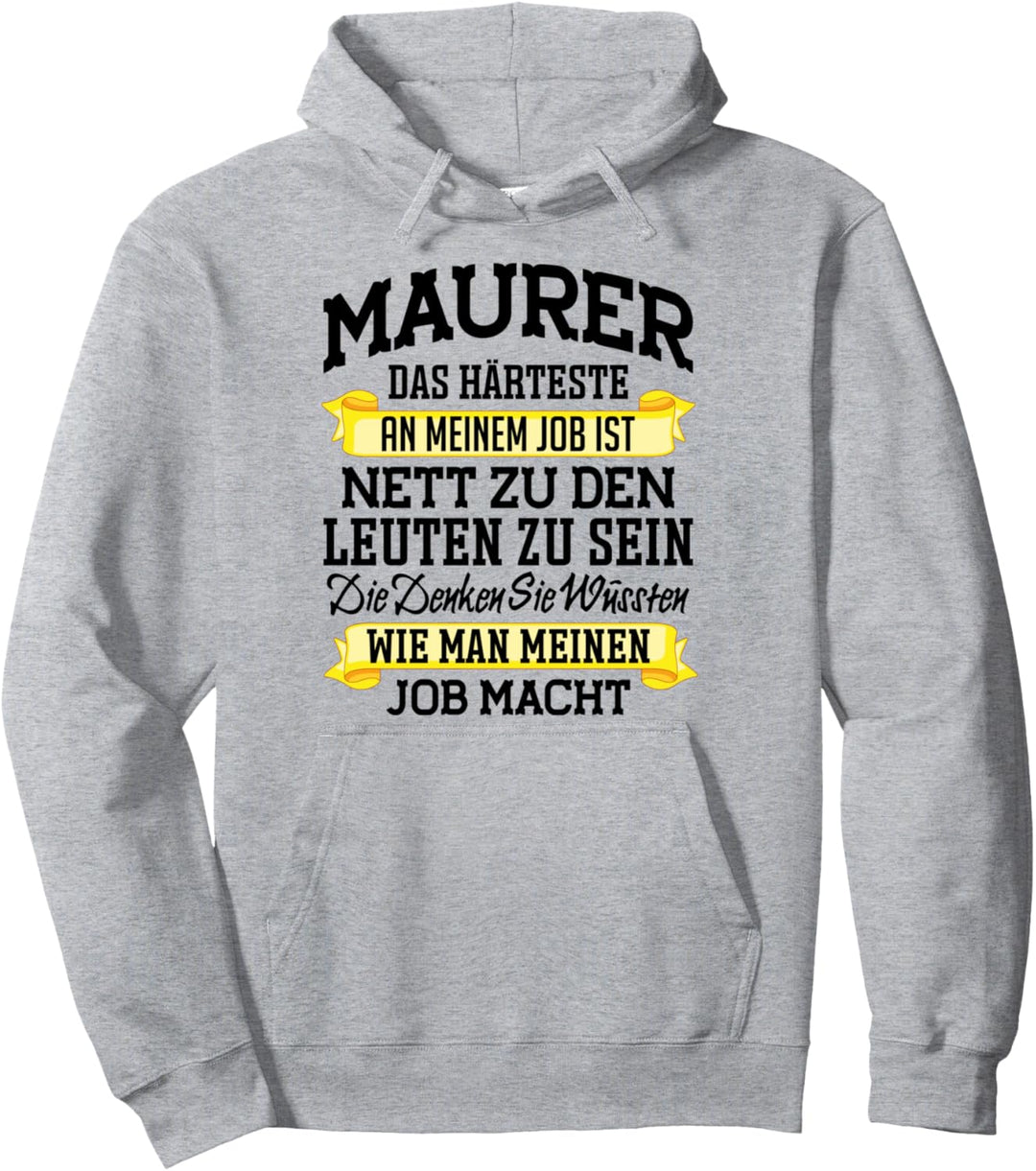 Maurer Grafik Geschenk Mit Spruch Geschenkidee Lustig Männer Pullover Hoodie