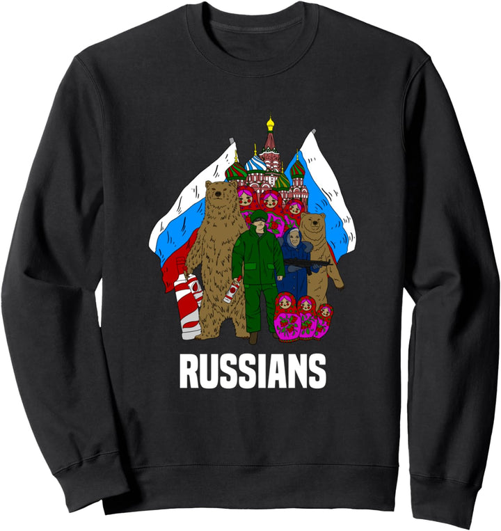 Kathedrale Bär Matrjoschka Babushka Wodka Russisch Russland Sweatshirt