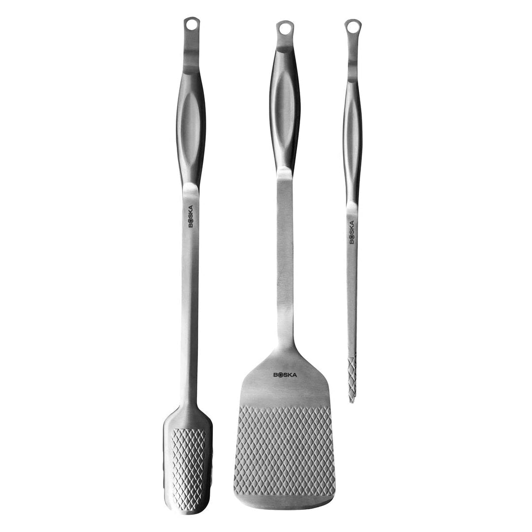 Boska Essential BBQ Tools Monaco+ / 3 Grillzubehörteile / 100%Edelstahl/Geschenkset/Für BBQ und Küch