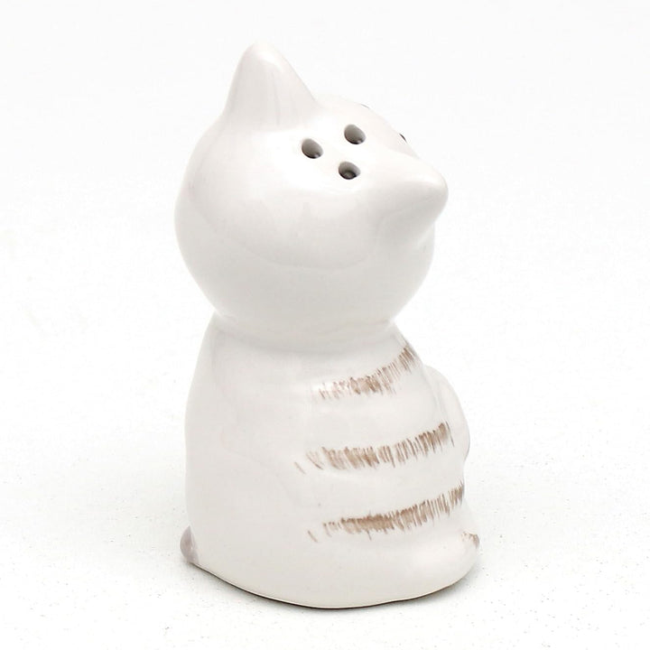 Dekohelden24 2er Set Keramik Salz-/ Pfefferstreuer/Gewürzstreuer als Katzen, Masse ca. 7 x 6 x 7 cm.