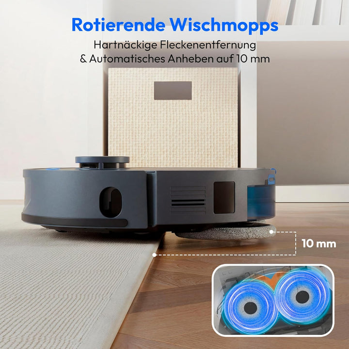 MEDION Saugroboter mit 3-in-1 Absaugstation, Lasernavigation und Wischfunktion X55 SW+ Pro (Starke 1