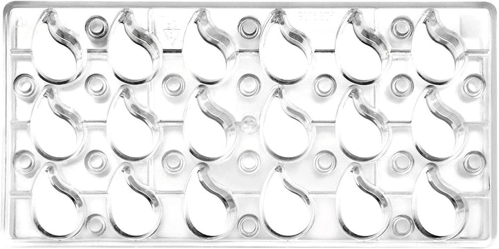 Ibili 799300 Lagrima Backform Praline magnetisch Polycarbonat klar 30 x 14 x 2 cm Magnet Träne, Magn