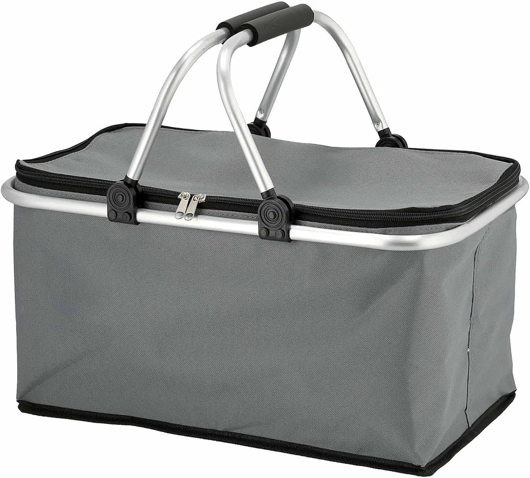 2er Set Thermo Einkaufskorb 30l Kühltasche Thermokorb Faltbar Einkaufstasche Faltkorb mit Kühlfunkti