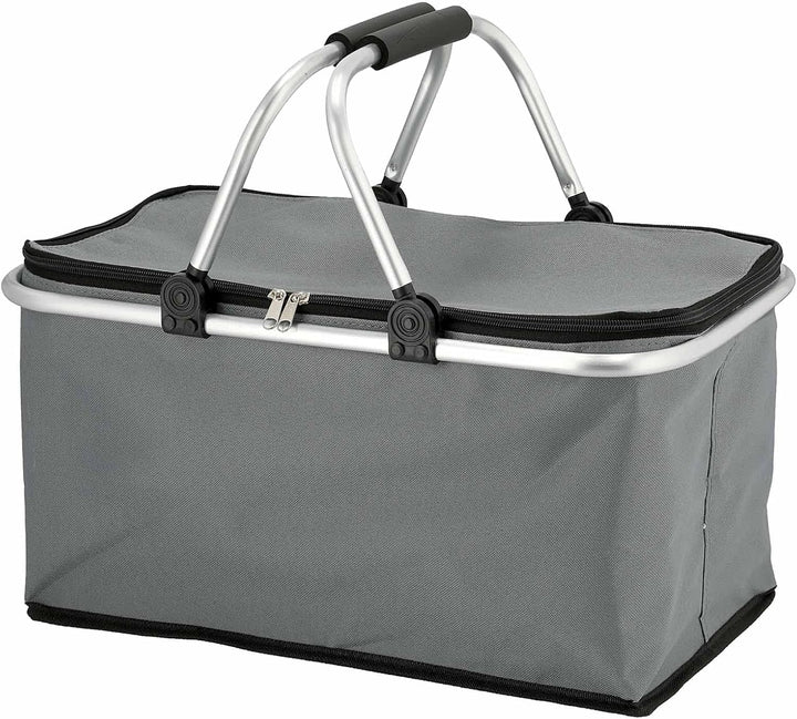 2er Set Thermo Einkaufskorb 30l Kühltasche Thermokorb Faltbar Einkaufstasche Faltkorb mit Kühlfunkti
