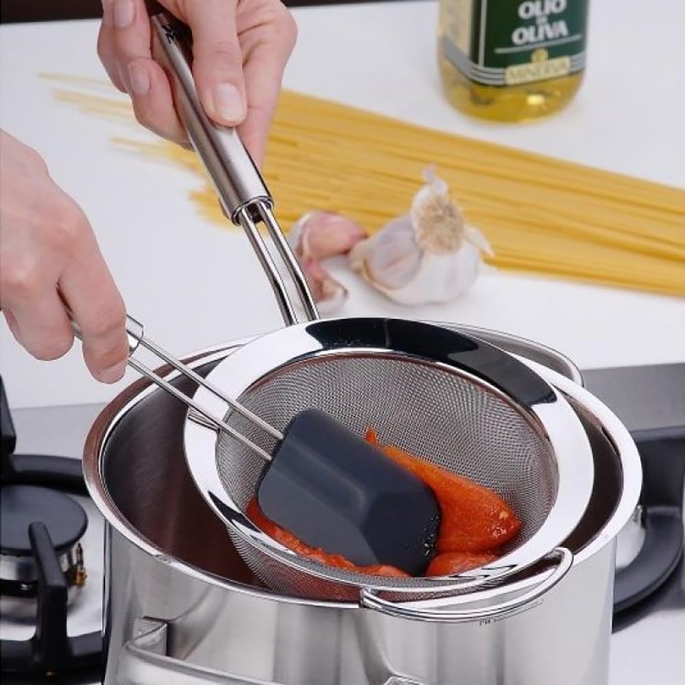 WMF Profi Plus Küchensieb 20 cm, mit Drahtgeflecht, Cromargan Edelstahl teilmattiert, spülmaschineng