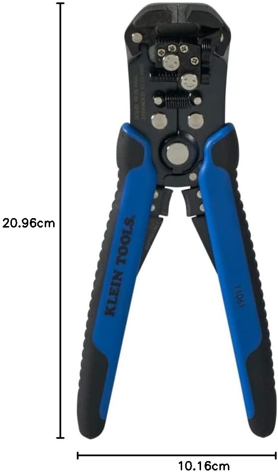 KLEIN TOOLS Abisolierzange und Schneider, selbstnachstellend Blau/Schwarz, Blau/Schwarz