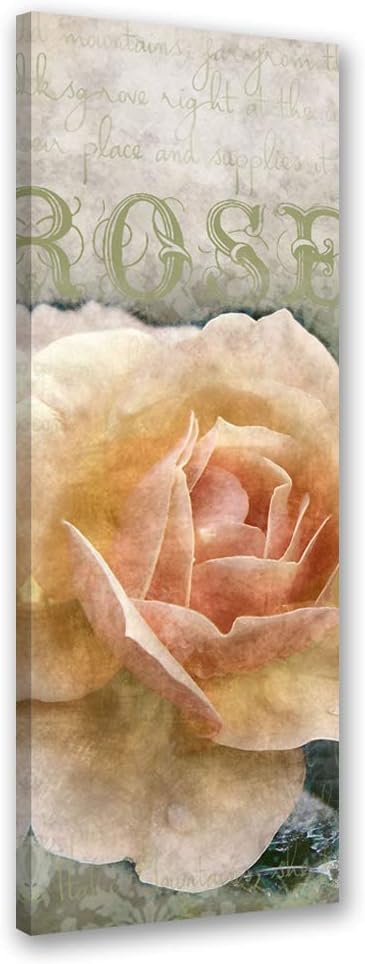 Feeby Wandbilder Rose Blumen XXL 40x100 cm 1Teilig Modern Bilder Bild auf Leinwand Leinwandbilder Wa