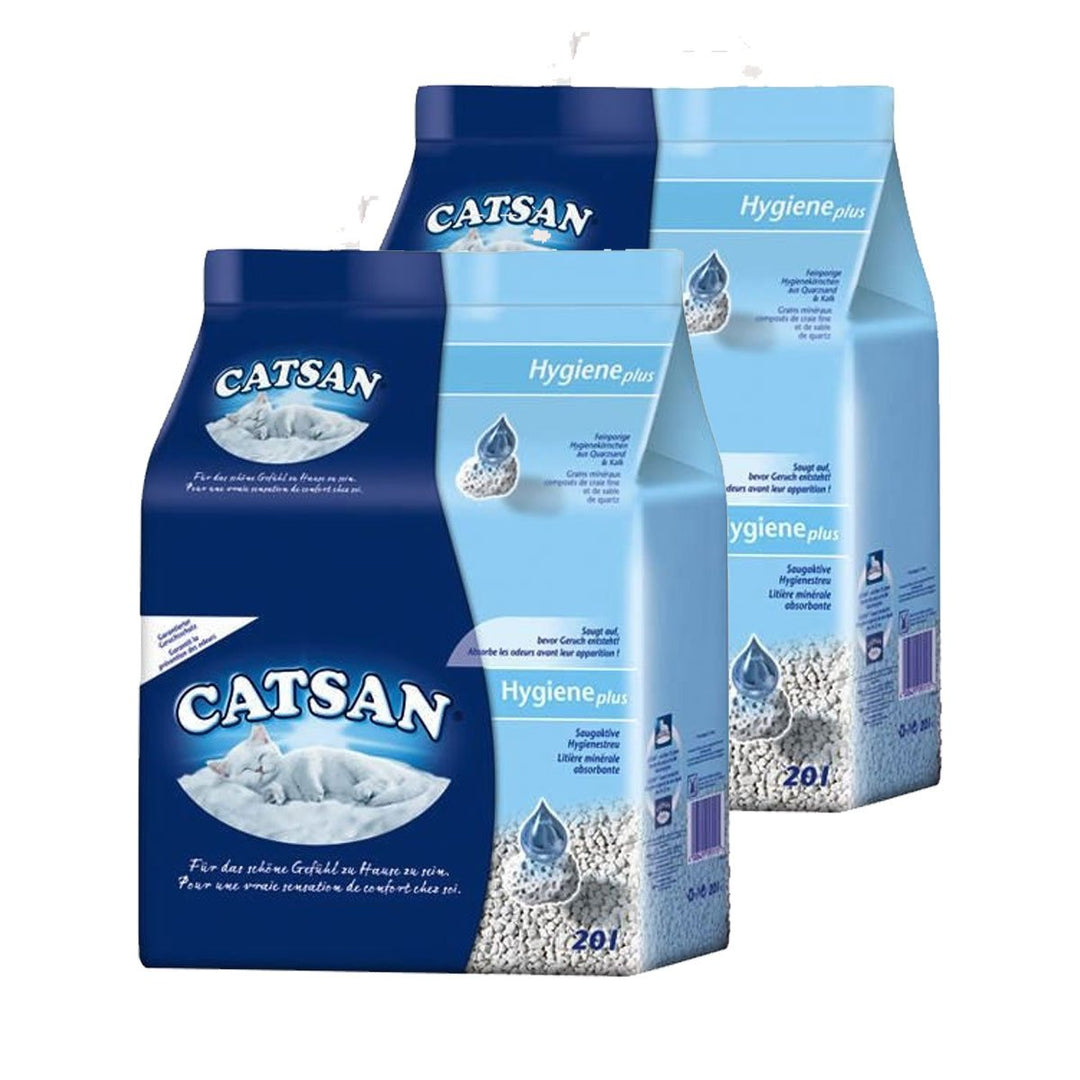 Catsan Hygiene nicht klumpendes Katzenstreu, 2 Packungen (2 x 20l), 2 Packungen (2 x 20l)
