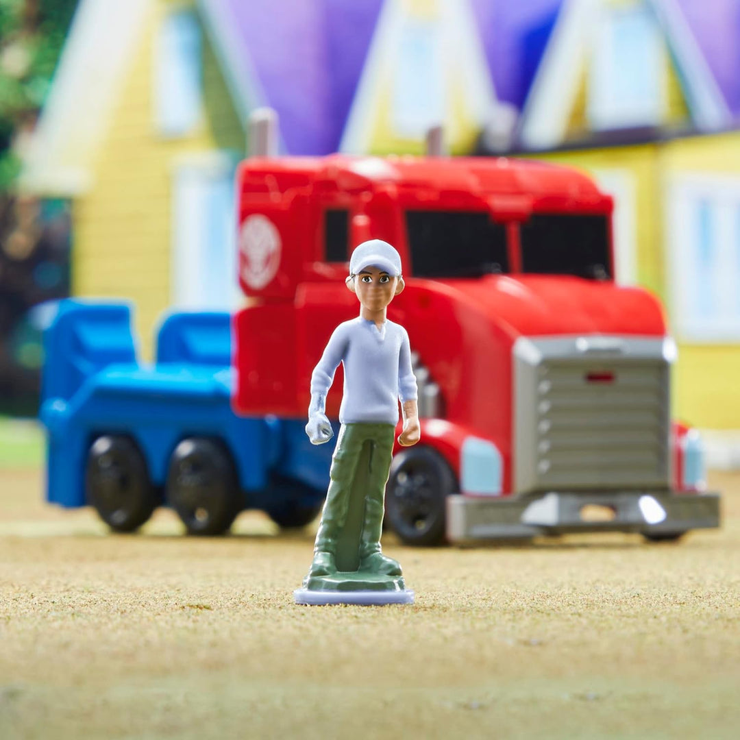 Transformers Spielzeug EarthSpark Spin Changer Optimus Prime Action-Figur (20 cm) mit Robby Malto Fi