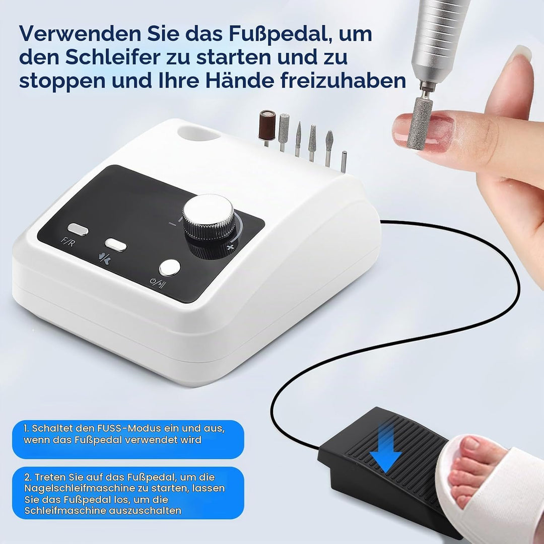 Nagelfräser, 45,000RPM Professionelle Elektrisch Nagelfräser, Ultraleise Elektrische Nagelfeile, Frä