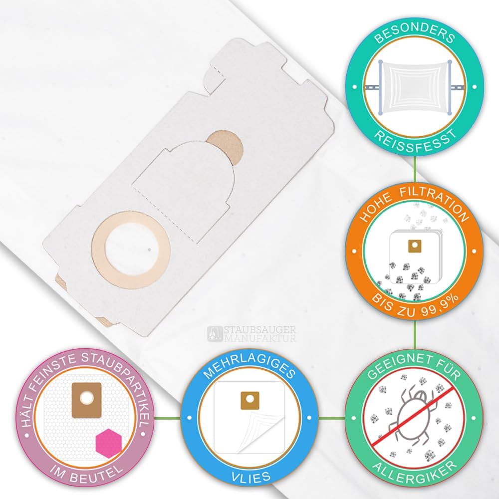 5 Staubsaugerbeutel kompatibel mit Festool CTLC/CTMC MINI MIDI I-Basic Akku-Absaugmobil und Festool