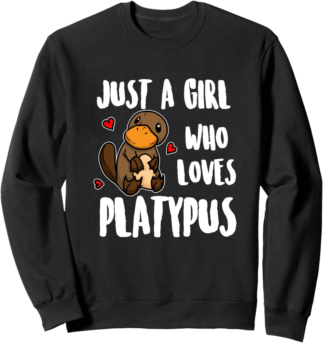 Just A Girl Who Loves Platypus Lustiges Schnabeltier Sweatshirt