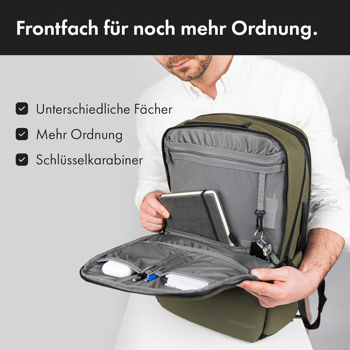 onemate Rucksack Backpack Pro 2 (Herren und Damen) Vielseitig und Durchdacht 22L Grün, Grün