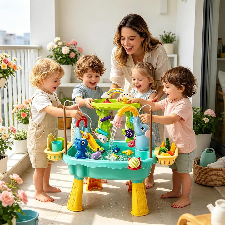 Wasserspieltisch Elefanten-Design Sensorik-Waschbeckenspielzeug | Kinder Aktivitätstisch Für Hinterh