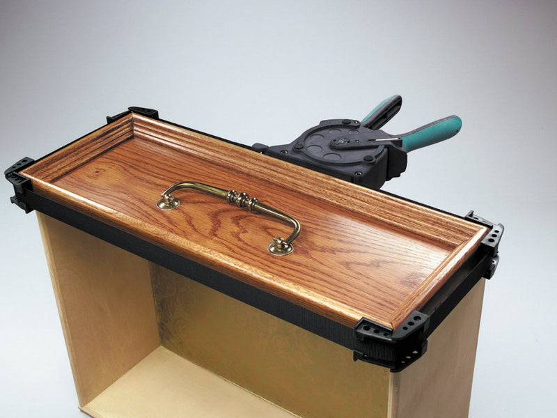 wolfcraft Einhand-Rahmenspanner 3681000 – Bandspanner zur schnellen Fixierung von Brettern & Rahmen