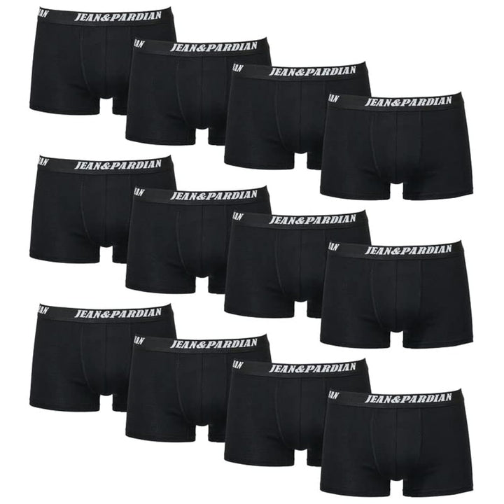 Jean&Pardian Retro Boxershorts 8er & 12er Pack - Bequeme & atmungsaktive Unterwäsche für Herren aus
