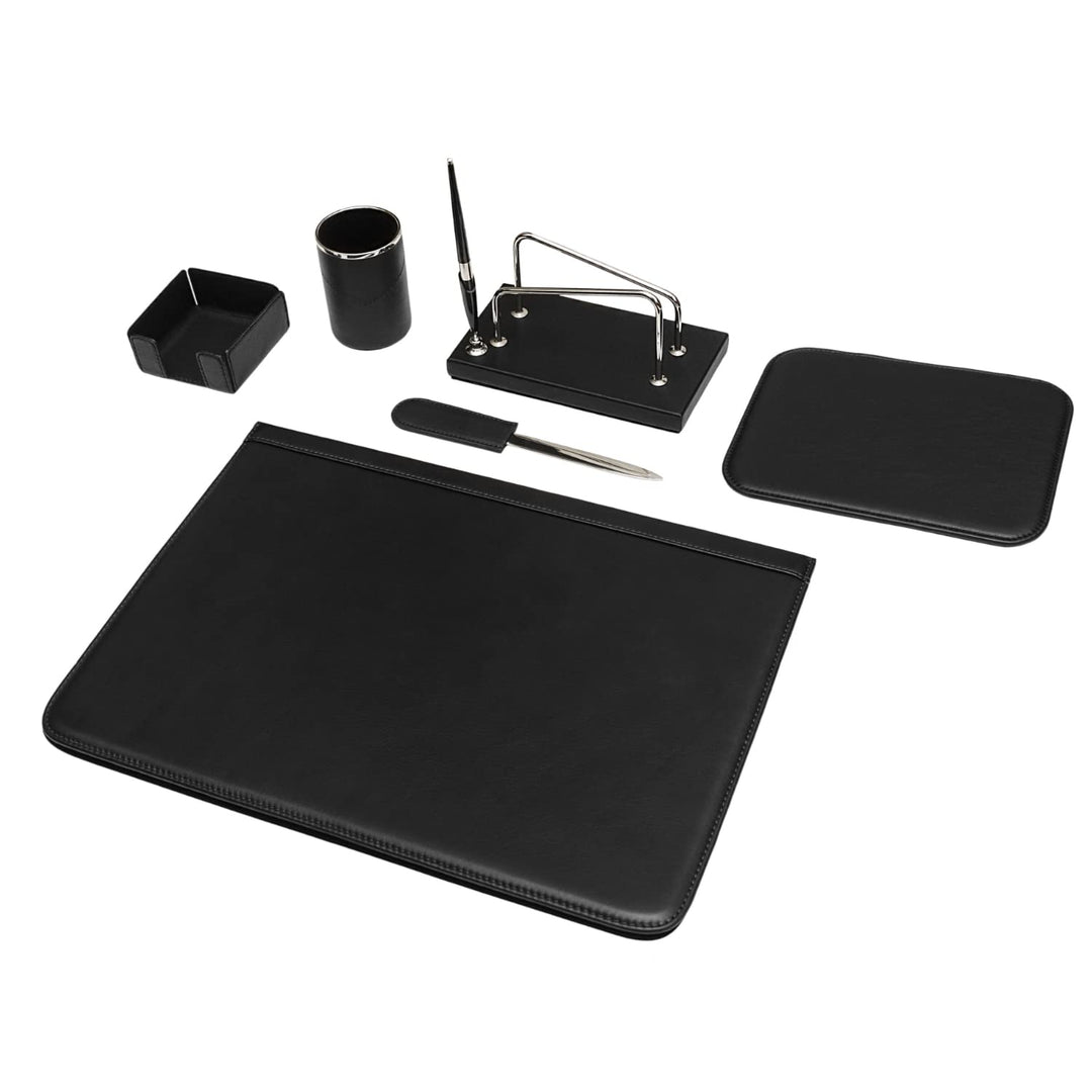 Schreibtischset 6-teilig – 100% vollnarbiges Leder – Von fachkundigen Handwerkern in Italien von Han