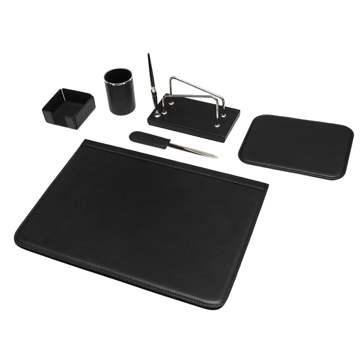 Schreibtischset 6-teilig – 100% vollnarbiges Leder – Von fachkundigen Handwerkern in Italien von Han