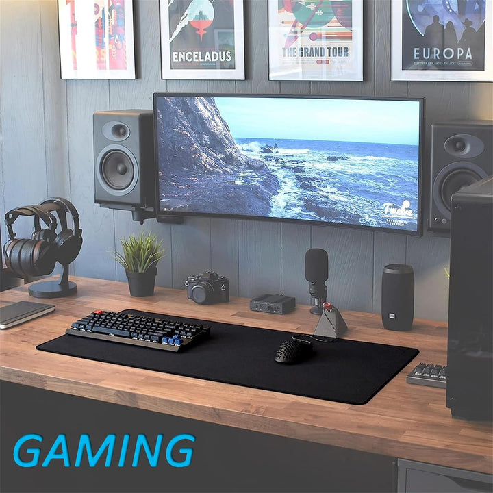 LL-COEUR XXL Schwarz Mauspad Gaming Mouse Mat Laptops Schreibtischunterlage Desk Pad (700 x 300 x 3