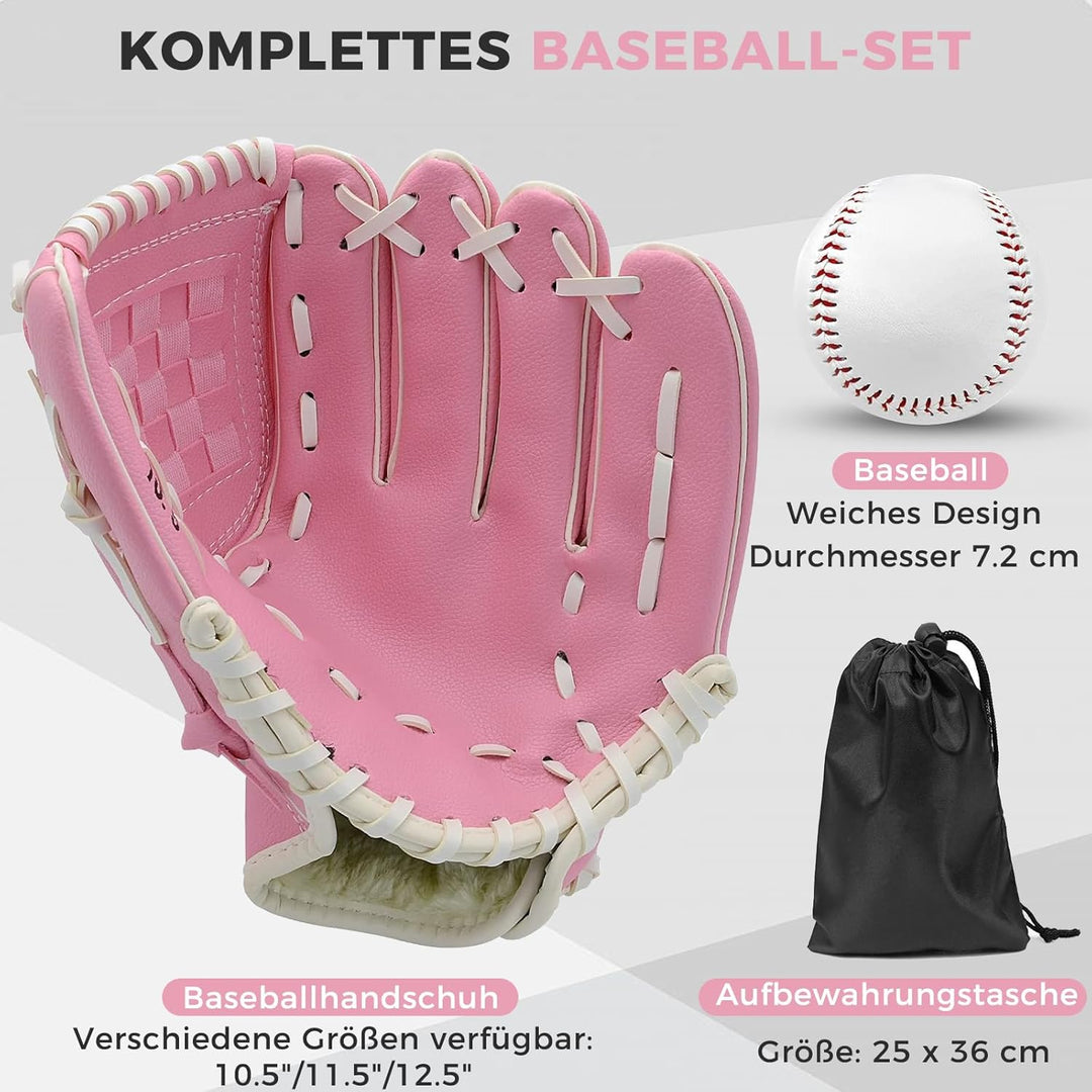LeapBeast Baseball Handschuhe, Softball Handschuhe mit 1 Ball, Baseball Training Wettbewerb Handschu