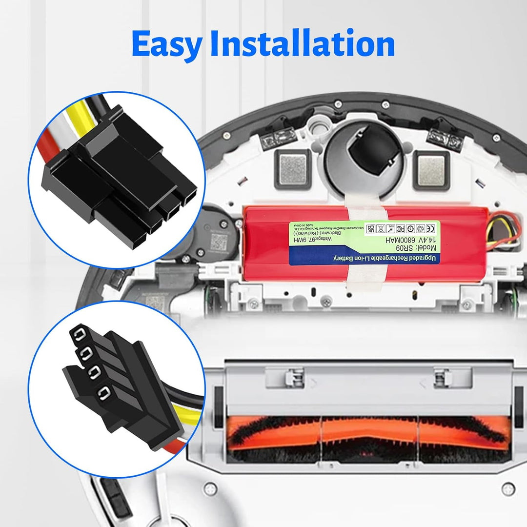 14,4V 6800mAh Li-ion Ersatzakku für Xiaomi Roborock S5 S50 S6 S7 S5 Max Mijia Roborock s51 s502-00 R