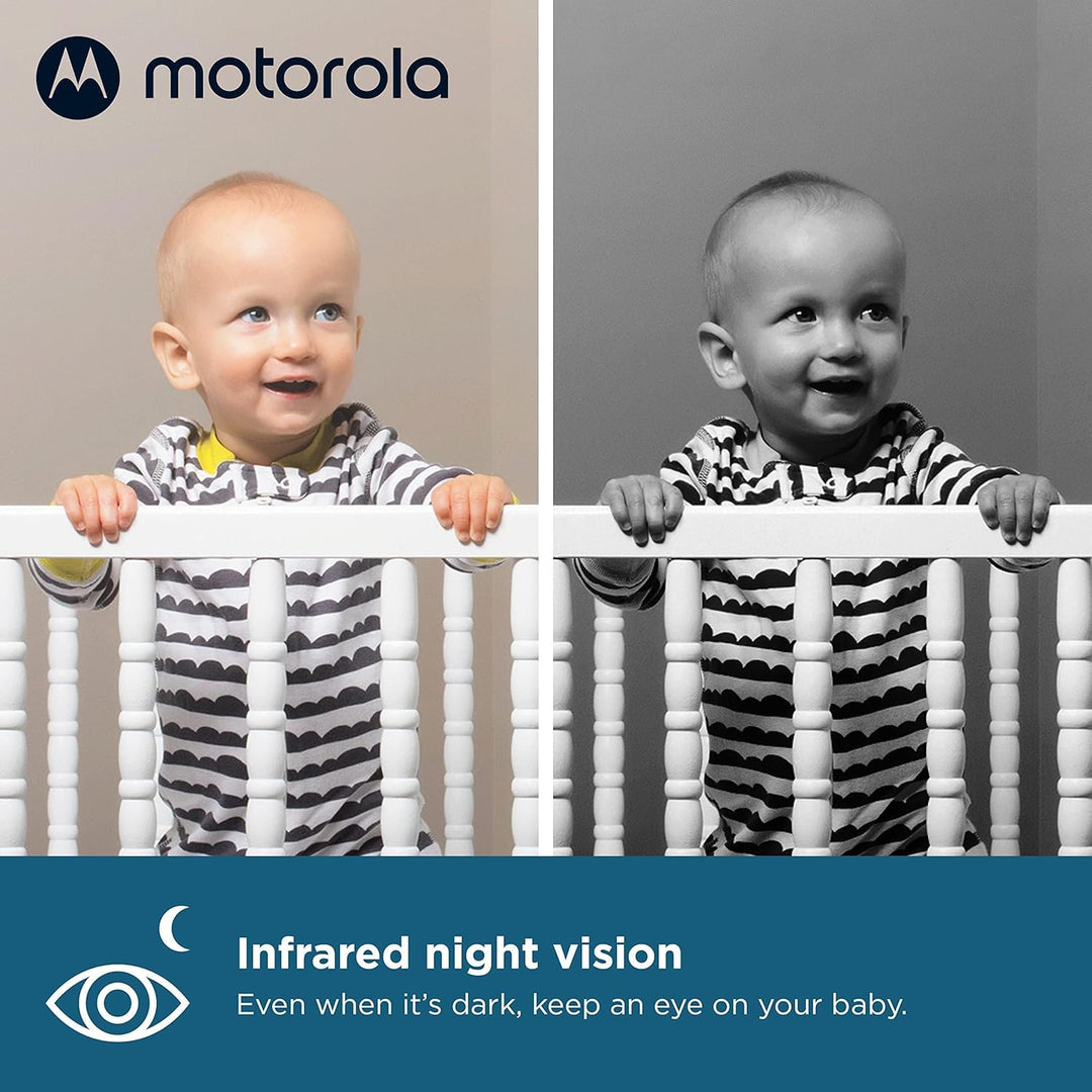 Motorola Nursery VM482 - Babyphone mit Kamera - 2.4 Zoll Farbdisplay - Infrarot Nachtsicht - Digital