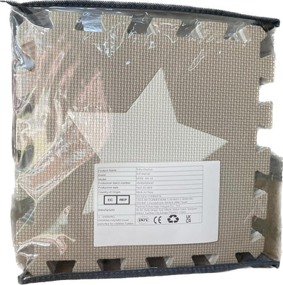 INTOMENG Puzzlematte Spielmatte Beige Baby Kinder Boden Matte Puzzlematten Schadstofffrei Krabbelmat