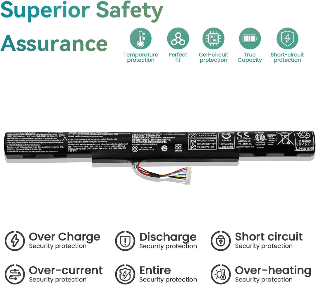 K KYUER 37Wh AL15A32 Laptop Akku für Acer Aspire ES1-420 ES1-421 E5-452 E5-452G E5-473G E5-473T E5-4