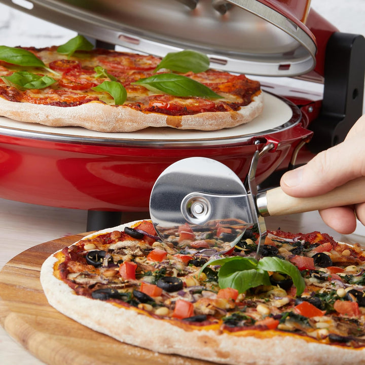 Petra PT5666VDE Elektrischer Pizzaofen - 1200W Drinnen Pizzabäcker, 5 Heizstufen, Schnelles Vorheize