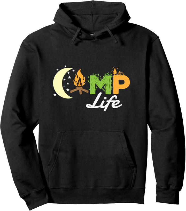 Campingplatz „Camp Life“ Pullover Hoodie