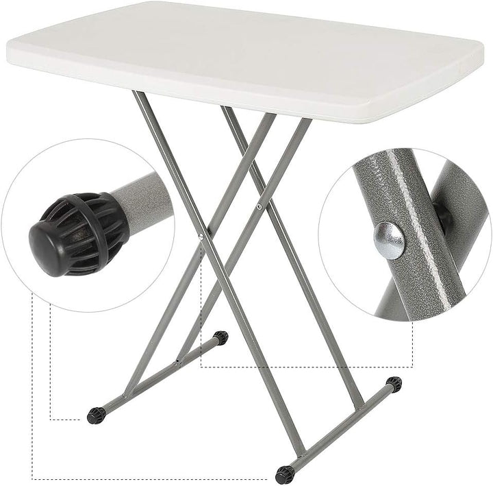 Klapptisch, Campingtisch, 76 cm, Tisch, Picknicktisch, mit höhenverstellbar, 50/62/74 cm, für Garten