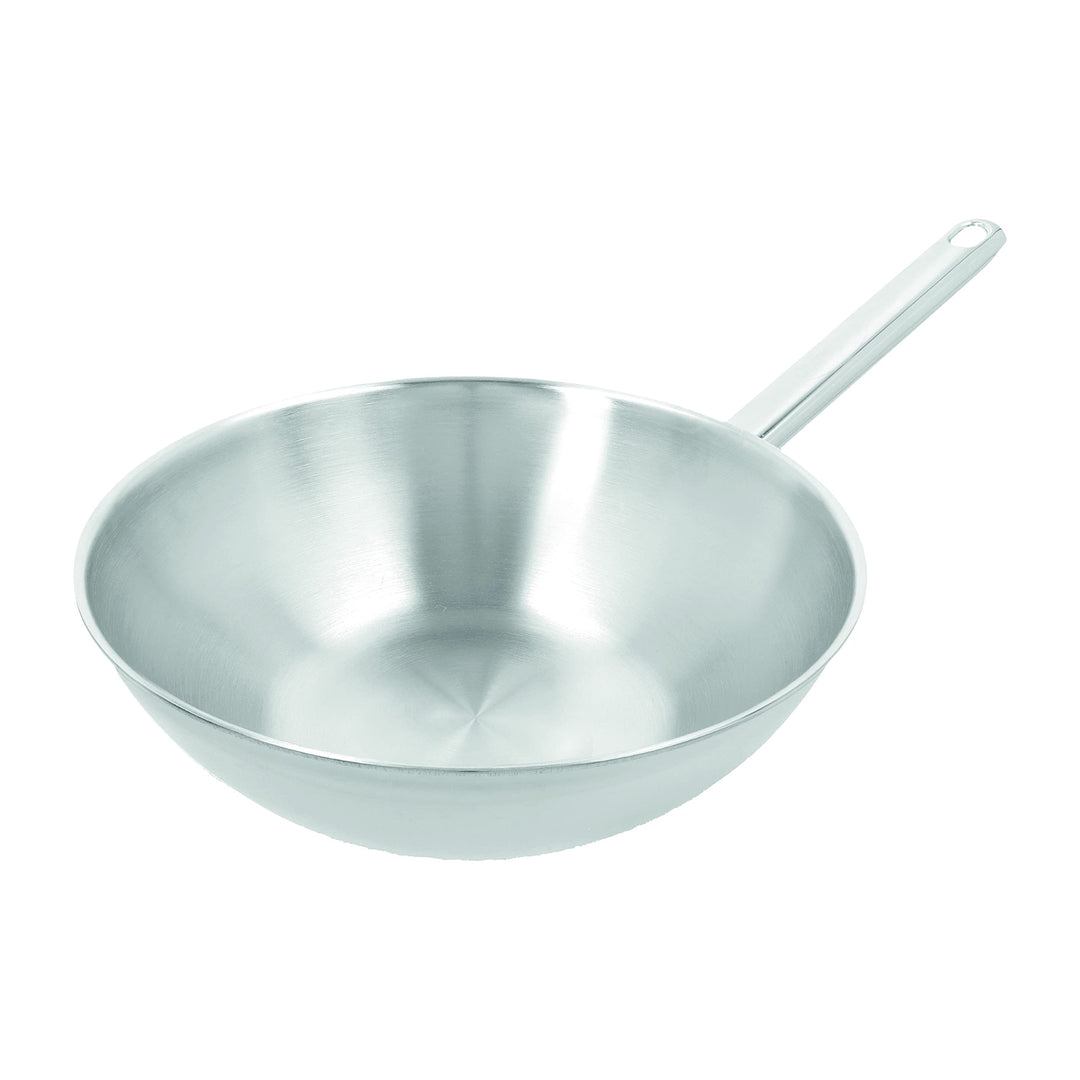 demeyere Senses Hochwertiger Wok fuer Induktion und alle anderen Herdarten, Wokpfanne aus pflegeleic