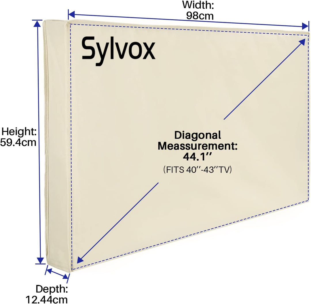 SYLVOX Outdoor wasserdichte Abdeckung für TV 43 zoll mit vollständig unterer Abdeckung, ausserhalb F