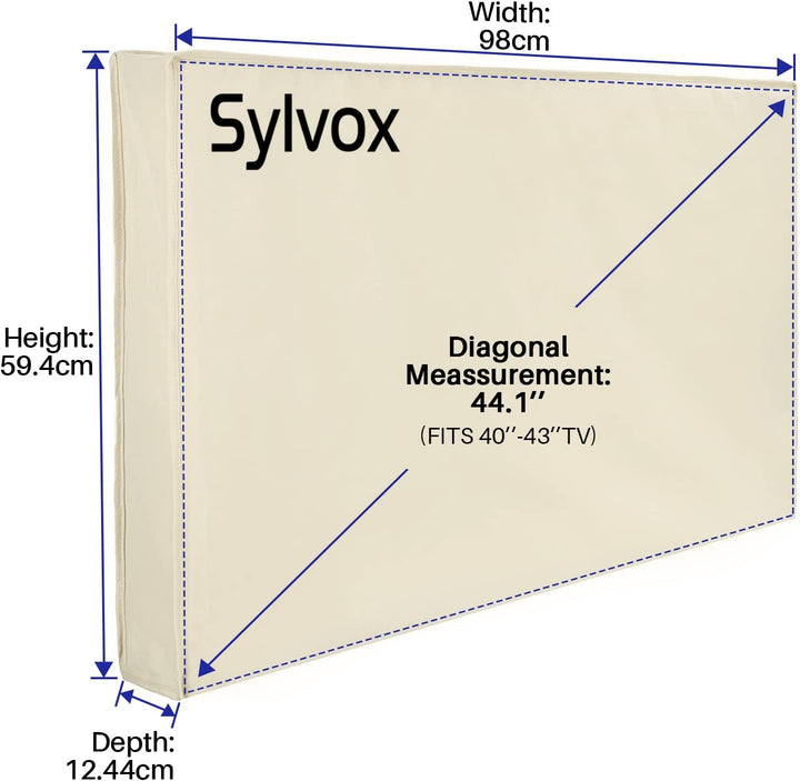 SYLVOX Outdoor wasserdichte Abdeckung für TV 43 zoll mit vollständig unterer Abdeckung, ausserhalb F